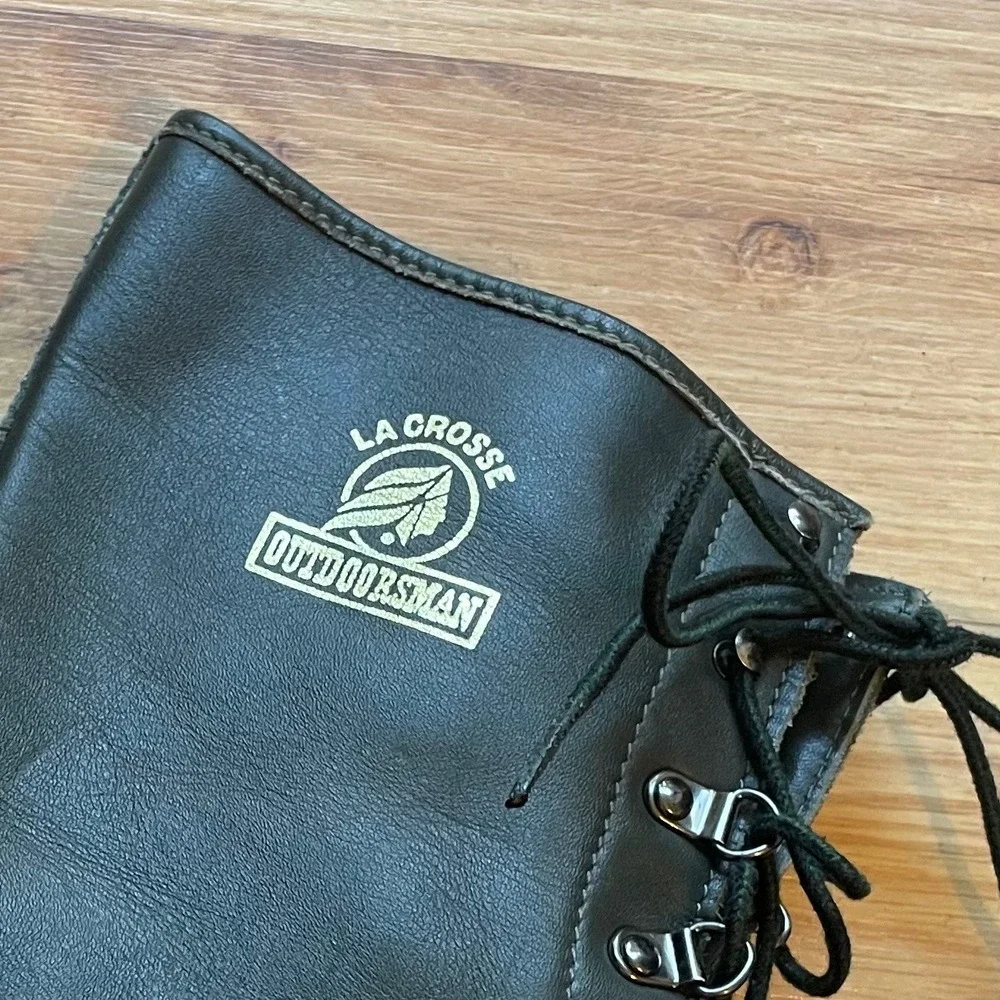LaCrosse Outdoorsman Boots Rubber‎ Leather Steel Shank Men 9 Waterproof Gorpcore